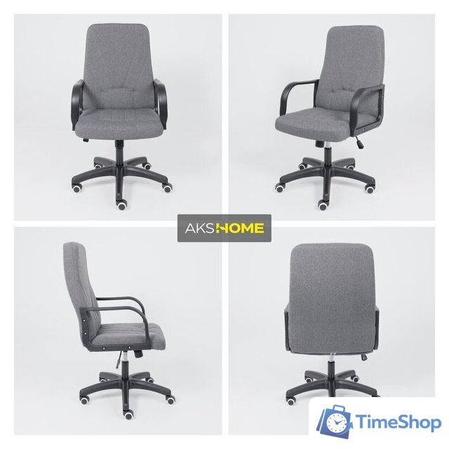 Офисное кресло AksHome Менеджер PL Leto 68 (ткань, темно-серый) - Изображение №3 — Интернет-магазин Time-Shop