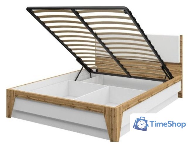 Кровать Мебель Неман Сканди МН-036-20 (дуб вотан/белый) - Изображение №2 — Интернет-магазин Time-Shop