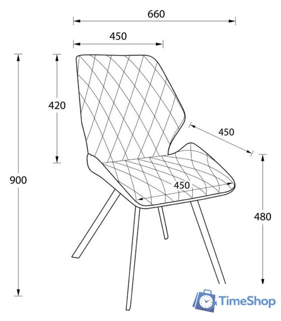 Стул Мамадома Rafael (b22 Grey Lux/черный) - Изображение №6 — Интернет-магазин Time-Shop