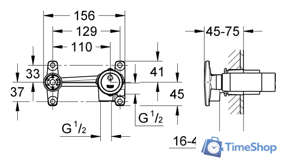 Скрытый механизм Grohe Veris 32635000 - Изображение №2 — Интернет-магазин Time-Shop