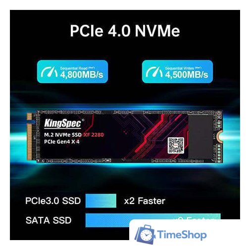 SSD KingSpec PCle 4.0 XF Series 512GB - Изображение №5 — Интернет-магазин Time-Shop
