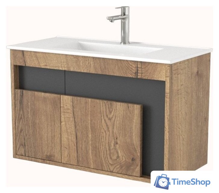  Дабер Тумба под умывальник 016 WeltWasser Deilbach 7517-80 Т16.8W.0.22 (дуб галифакс/серый) - Изображение №1 — Интернет-магазин Time-Shop