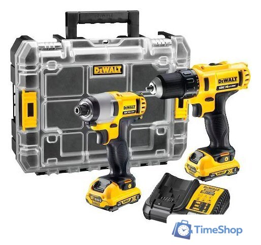  DeWalt DCK211D2T (шуруповерт, винтоверт, 2 АКБ, кейс) - Изображение №1 — Интернет-магазин Time-Shop