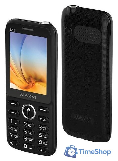 Кнопочный телефон Maxvi K18 (черный) - Изображение №4 — Интернет-магазин Time-Shop