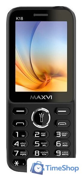 Кнопочный телефон Maxvi K18 (черный) - Изображение №2 — Интернет-магазин Time-Shop
