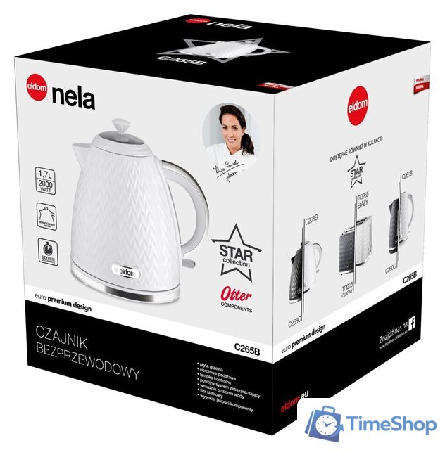 Электрический чайник Eldom C265 Nelo (белый) - Изображение №6 — Интернет-магазин Time-Shop