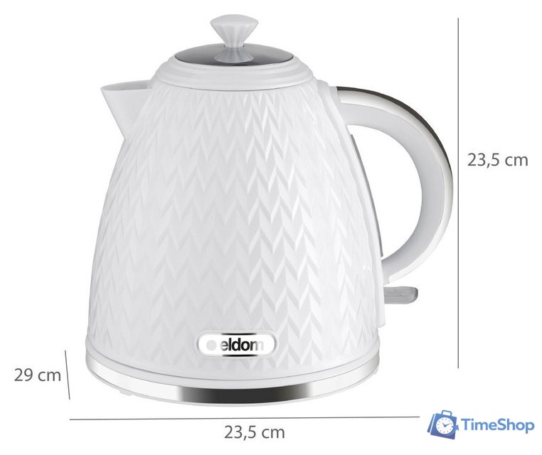 Электрический чайник Eldom C265 Nelo (белый) - Изображение №5 — Интернет-магазин Time-Shop