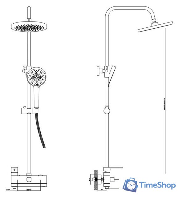 Душевая система  Lauter Brook 21CK691C-24 - Изображение №2 — Интернет-магазин Time-Shop