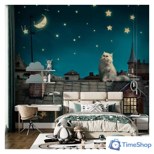 Фотообои ФабрикаФресок Кот на крыше 473270 (300x270) - Изображение №5 — Интернет-магазин Time-Shop