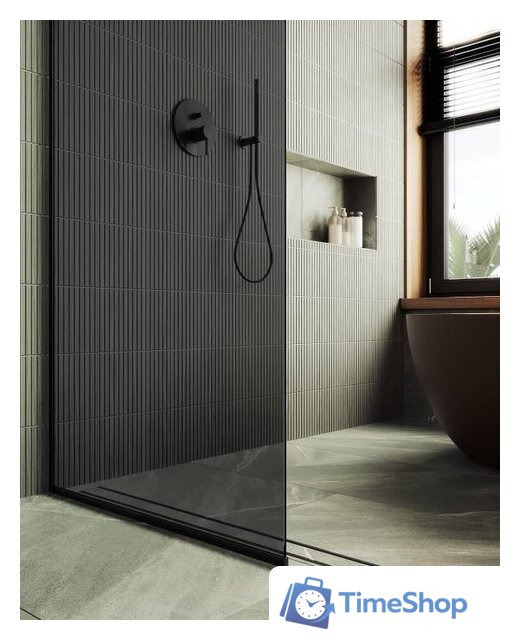 Душевая стенка MaybahGlass 195x79 MGD-698-6у (графитовое стекло/черный) - Изображение №3 — Интернет-магазин Time-Shop