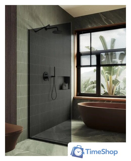 Душевая стенка MaybahGlass 195x79 MGD-698-6у (графитовое стекло/черный) - Изображение №4 — Интернет-магазин Time-Shop