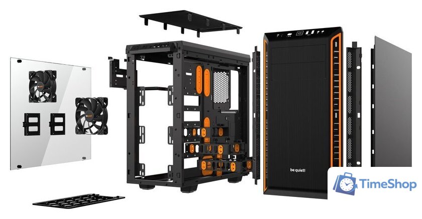 Корпус be quiet! Pure Base 600 с окном (черный/оранжевый) с окном - Изображение №5 — Интернет-магазин Time-Shop