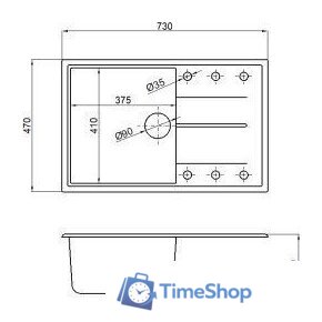 Кухонная мойка AV Engineering Benefit AVE730470GRA (серый) - Изображение №5 — Интернет-магазин Time-Shop
