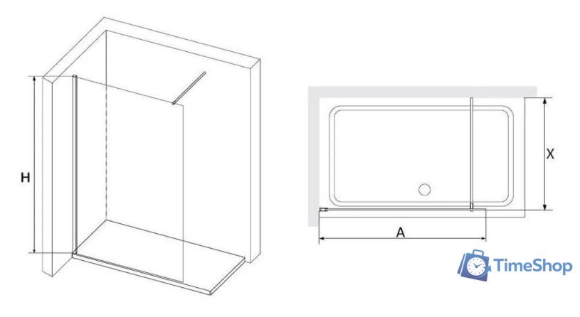 Душевая стенка RGW WA-010B 90 (черный/матовое стекло) - Изображение №3 — Интернет-магазин Time-Shop