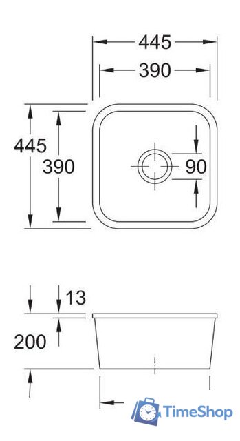 Кухонная мойка Villeroy & Boch Cisterna 50 670301J0 - Изображение №1 — Интернет-магазин Time-Shop