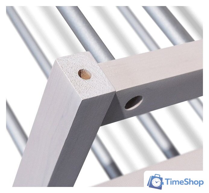 Тумба для обуви Sheffilton SHT-SR9-4 163347 (беленый/алюм.металлик) - Изображение №7 — Интернет-магазин Time-Shop