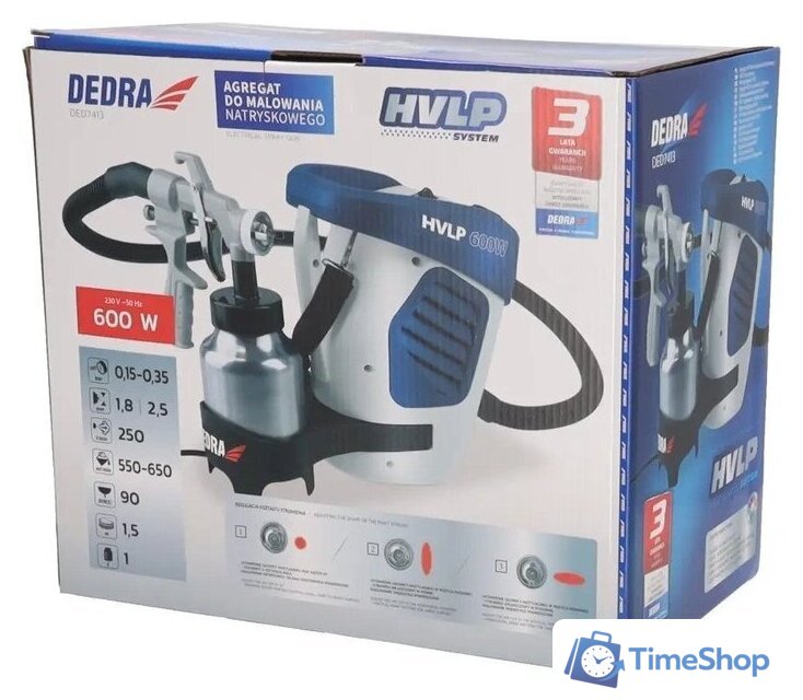 Краскораспылитель Dedra DED7413 - Изображение №2 — Интернет-магазин Time-Shop