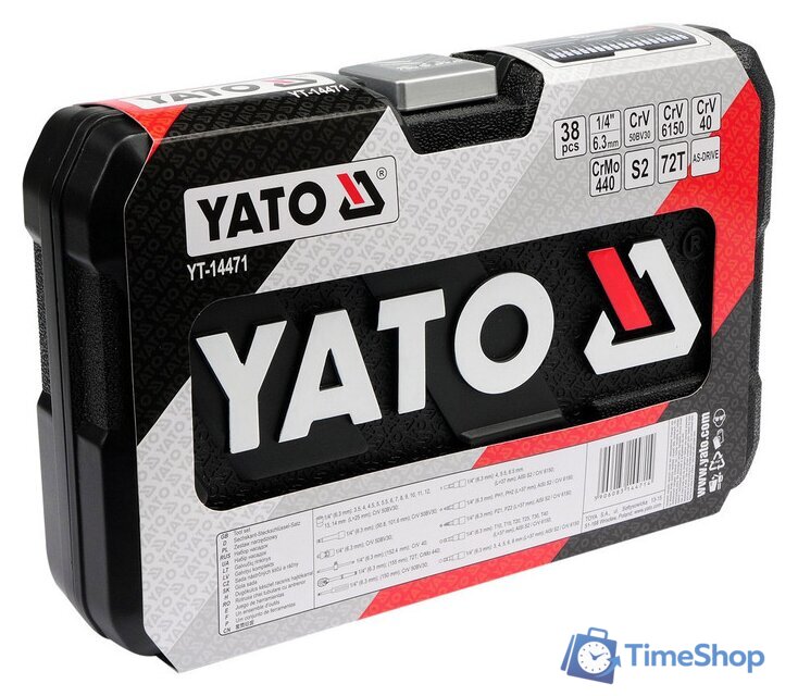 Универсальный набор инструментов Yato YT-14471 38 предметов - Изображение №4 — Интернет-магазин Time-Shop