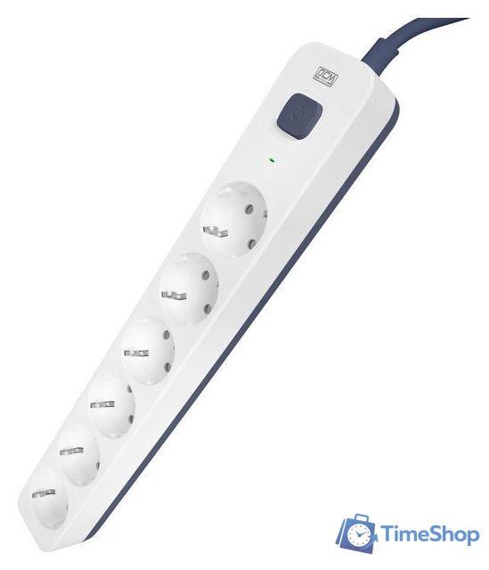 Стабилизатор Powercom SP-06W (5м, 6 розеток, белый/серый) - Изображение №5 — Интернет-магазин Time-Shop