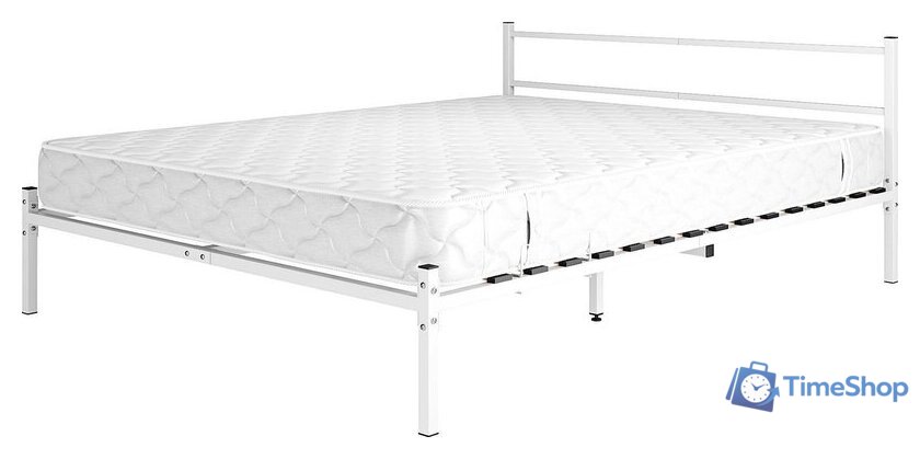 Кровать Князев Мебель Калабрия 1 КЛ1.160.200.Б (белый муар) - Изображение №1 — Интернет-магазин Time-Shop