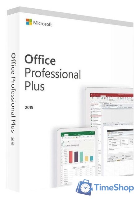 Пакет офисных программ Microsoft Office 2019 Professional Plus (1 ПК, бессрочная лицензия) - Изображение №1 — Интернет-магазин Time-Shop