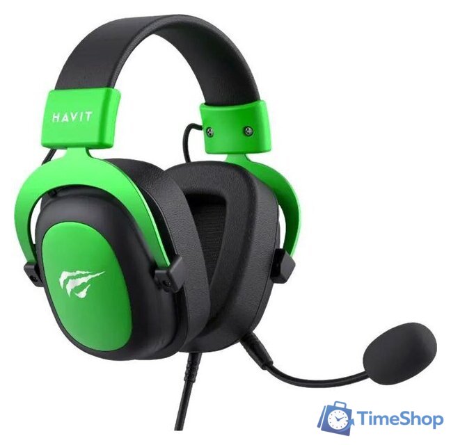 Наушники Havit Gamenote H2002d (черный/зеленый) - Изображение №2 — Интернет-магазин Time-Shop