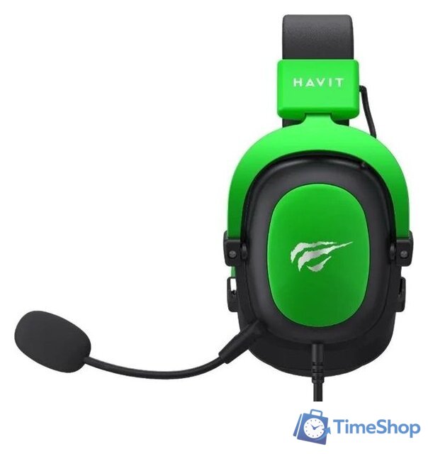 Наушники Havit Gamenote H2002d (черный/зеленый) - Изображение №4 — Интернет-магазин Time-Shop