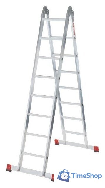 Лестница-трансформер Новая высота NV 331 шарнирная 2x8 ступеней - Изображение №1 — Интернет-магазин Time-Shop