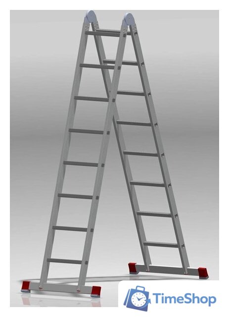 Лестница-трансформер Новая высота NV 331 шарнирная 2x8 ступеней - Изображение №3 — Интернет-магазин Time-Shop