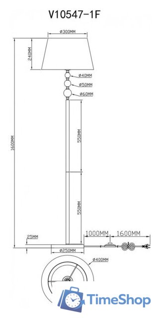 Торшер Moderli Feels V10547-1F - Изображение №8 — Интернет-магазин Time-Shop