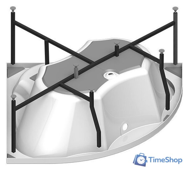 Ванна Vannesa Сандра 149x149 2-78-0-0-1-221 (с экраном и каркасом) - Изображение №3 — Интернет-магазин Time-Shop