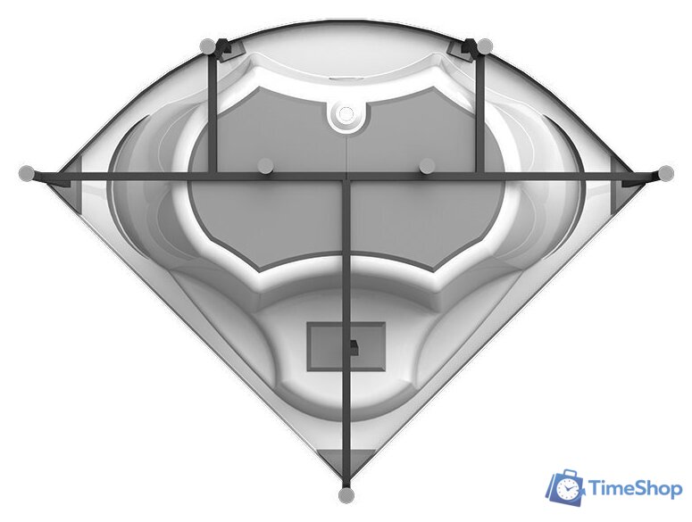 Ванна Vannesa Сандра 149x149 2-78-0-0-1-221 (с экраном и каркасом) - Изображение №2 — Интернет-магазин Time-Shop