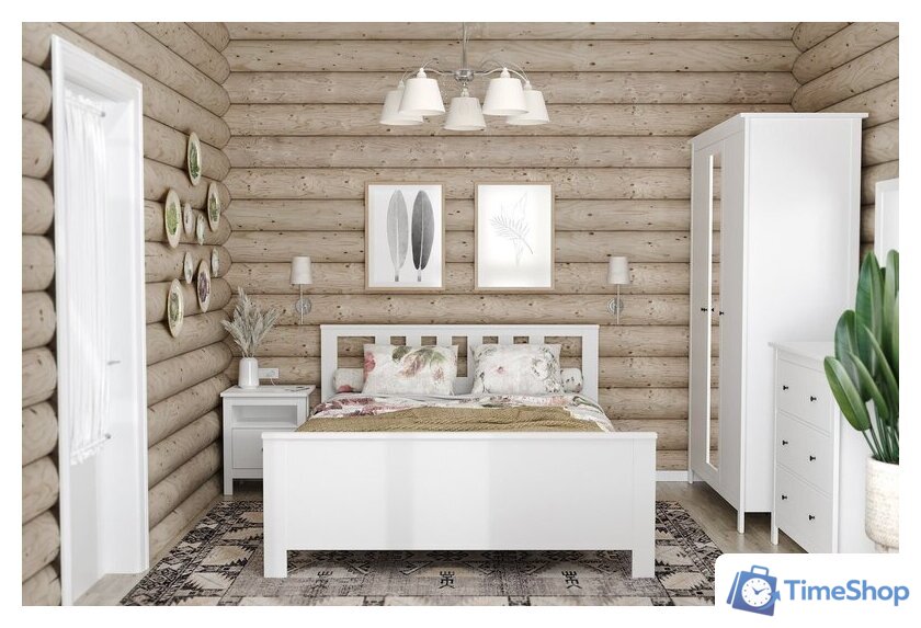 Кровать Mio Tesoro Сага 140x200 2.08.04.060.1 (белый) - Изображение №5 — Интернет-магазин Time-Shop