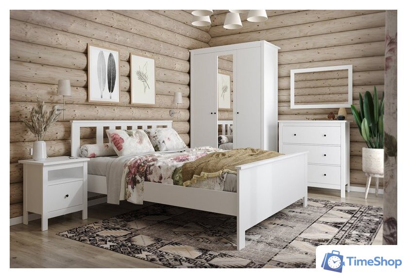 Кровать Mio Tesoro Сага 140x200 2.08.04.060.1 (белый) - Изображение №4 — Интернет-магазин Time-Shop