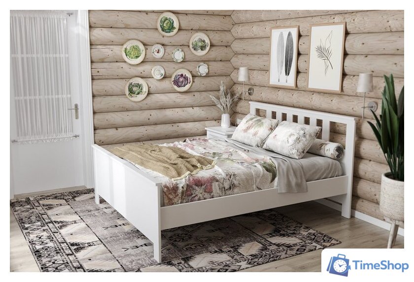 Кровать Mio Tesoro Сага 140x200 2.08.04.060.1 (белый) - Изображение №6 — Интернет-магазин Time-Shop