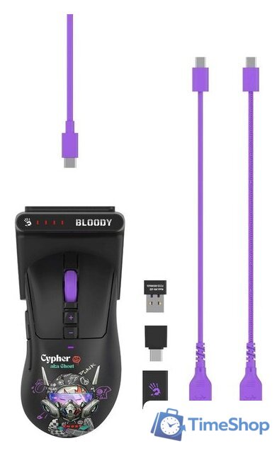 Игровая мышь A4Tech Bloody R73 Ultra Duo Cypher Ghost (черный) - Изображение №15 — Интернет-магазин Time-Shop