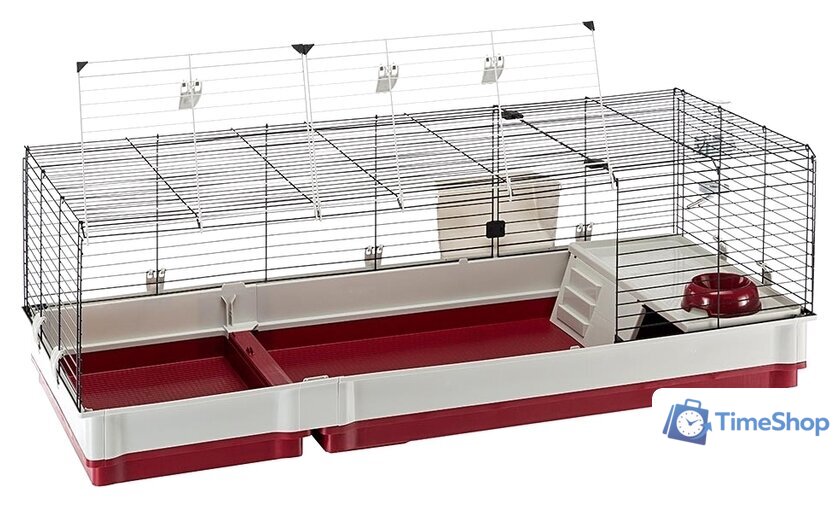 Клетка Ferplast Krolik 140 (красный) 57072470 - Изображение №8 — Интернет-магазин Time-Shop