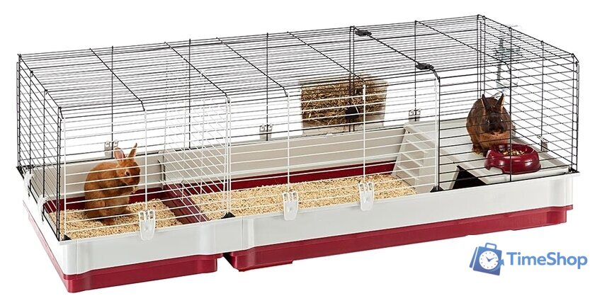 Клетка Ferplast Krolik 140 (красный) 57072470 - Изображение №5 — Интернет-магазин Time-Shop