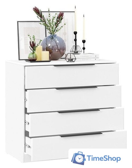 Комод Трия Тесса (белый жемчуг/белый глянец) - Изображение №2 — Интернет-магазин Time-Shop