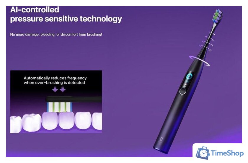 Электрическая зубная щетка Oclean X Pro (китайская версия, розовый) - Изображение №16 — Интернет-магазин Time-Shop