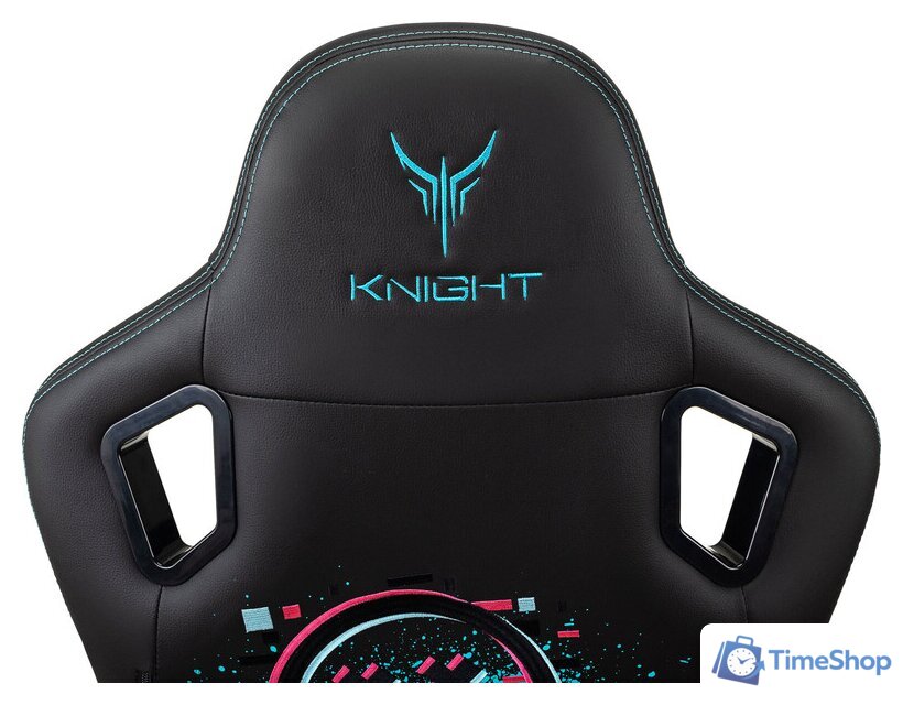 Игровое (геймерское) кресло Knight Outrid Smile (экокожа черный) - Изображение №12 — Интернет-магазин Time-Shop