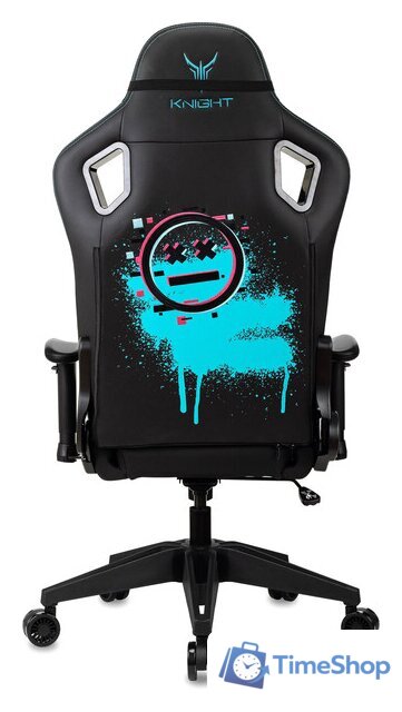 Игровое (геймерское) кресло Knight Outrid Smile (экокожа черный) - Изображение №6 — Интернет-магазин Time-Shop