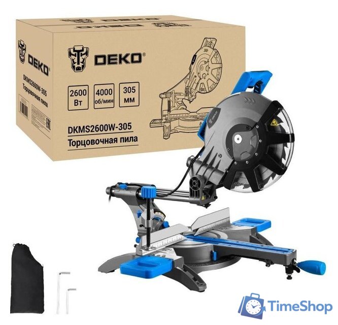 Торцовочная пила Deko DKMS2600W-305 Laser 083-1094 - Изображение №1 — Интернет-магазин Time-Shop