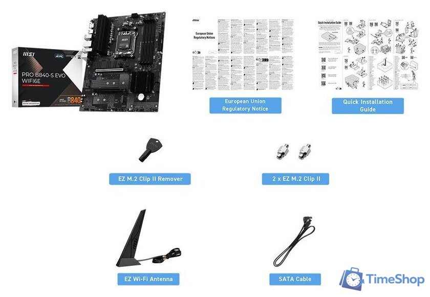Материнская плата MSI Pro B840-S Evo WiFi6E - Изображение №6 — Интернет-магазин Time-Shop