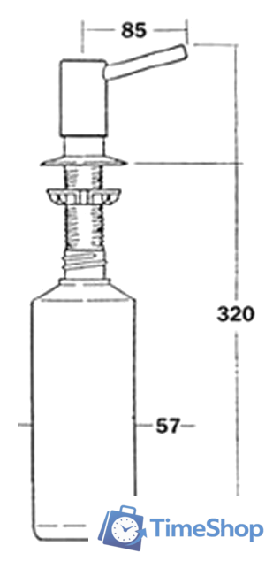 Дозатор для моющего средства Elleci ADI02300 - Изображение №2 — Интернет-магазин Time-Shop