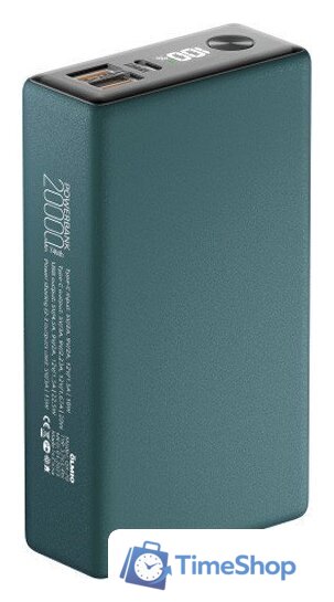 Внешний аккумулятор Olmio QX-20 20000mAh (темно-зеленый) - Изображение №1 — Интернет-магазин Time-Shop
