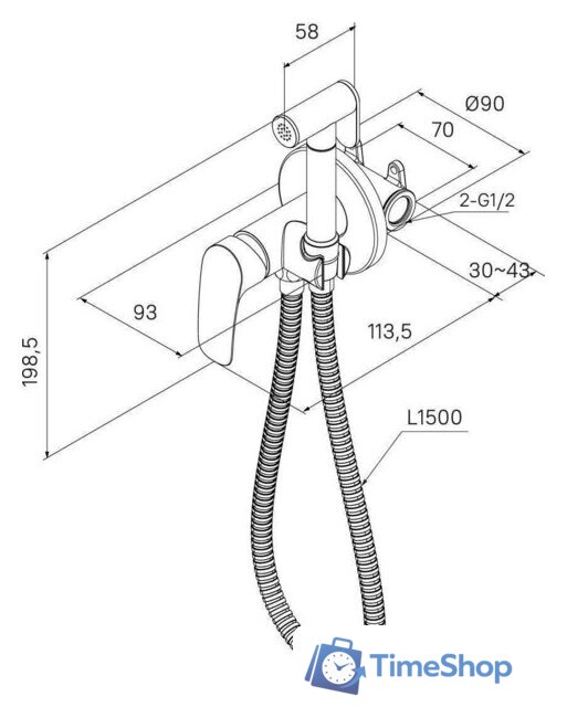 Гигиенический душ Milardo Rora RORBLR0M08 - Изображение №9 — Интернет-магазин Time-Shop