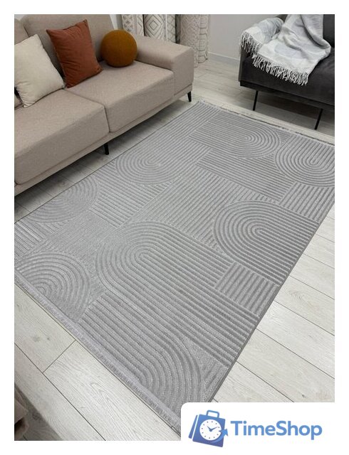 Ковер для жилой комнаты Radjab Carpet Моника Прямоугольник MC 402A 12588RK (1.6x3, L.Grey) - Изображение №2 — Интернет-магазин Time-Shop