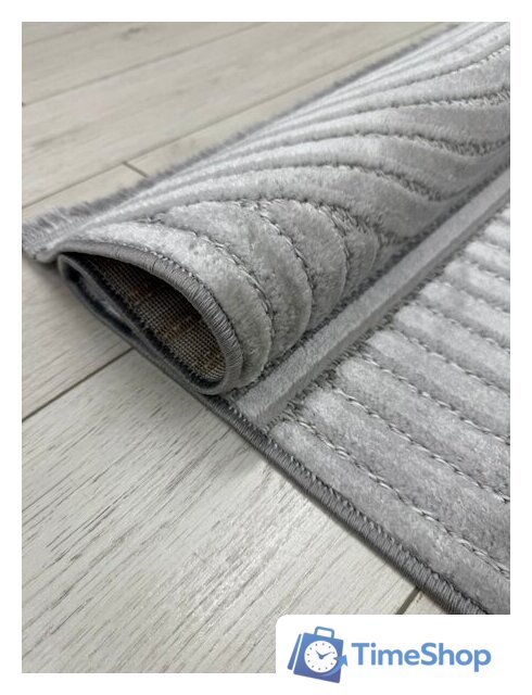 Ковер для жилой комнаты Radjab Carpet Моника Прямоугольник MC 402A 12588RK (1.6x3, L.Grey) - Изображение №8 — Интернет-магазин Time-Shop
