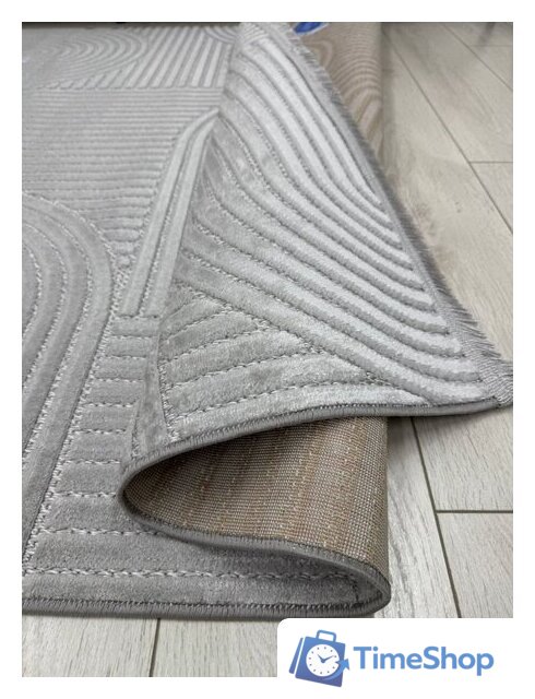 Ковер для жилой комнаты Radjab Carpet Моника Прямоугольник MC 402A 12588RK (1.6x3, L.Grey) - Изображение №7 — Интернет-магазин Time-Shop